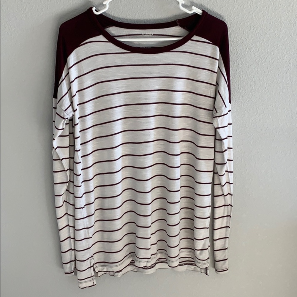 Old Navy Striped Boyfriend Shirt